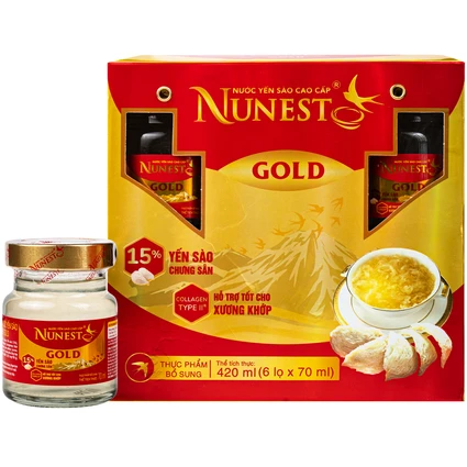 Nước Yến Cao Cấp Nunest Gold (6 hũ x 70ml)