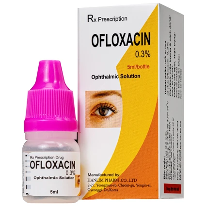 Thuốc nhỏ mắt Ofloxacin 0.3% Hanlim điều trị viêm kết mạc, viêm giác mạc (5ml)