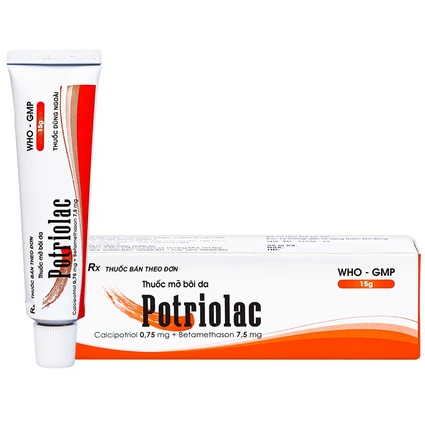Thuốc mỡ bôi da Potriolac Trung Ương 2 điều trị vảy nến mảng, mức độ nhẹ đến vừa (15g)