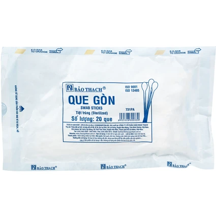 Que gòn Bảo Thạch (20 que) dùng rửa vết thương, lấy mẫu bệnh phẩm, làm sạch và bôi thuốc