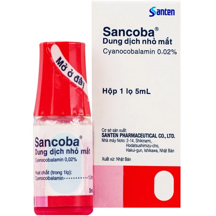 Thuốc nhỏ mắt Sancoba Santen cải thiện sự dao động về điều tiết trong chứng mỏi mắt (5ml)