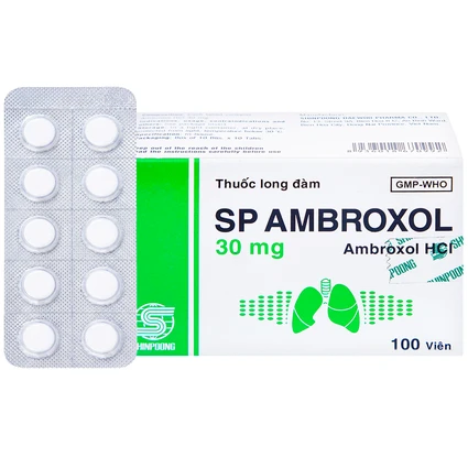 Thuốc SP Ambroxol 30mg điều trị các bệnh cấp và mạn tính ở đường hô hấp (10 vỉ x 10 viên)