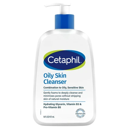 Sữa rửa mặt Cetaphil Oily Skin Cleanser cho da dầu, nhạy cảm (473ml)