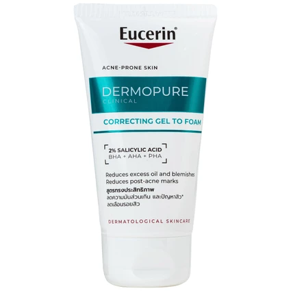 Sữa rửa mặt giảm mụn, kiểm soát nhờn Eucerin Dermopure Clinical Correcting to Foam (Tuýp 75ml)
