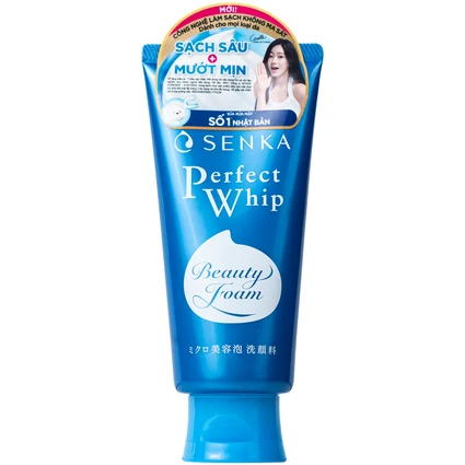 Sữa rửa mặt tạo bọt Senka Perfect Whip FA làm sạch sâu, dưỡng ẩm da (120g)