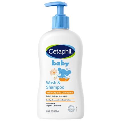 Sữa tắm gội cho bé Cetaphil Organic Calendula dịu nhẹ, không kích ứng (400ml)