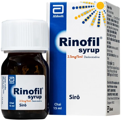Syrup Rinofil 2.5mg/5ml Abbott điều trị viêm mũi dị ứng (15ml)