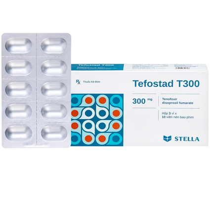 Thuốc Tefostad T300 Stella phòng và điều trị nhiễm HIV-1 (3 vỉ x 10 viên)