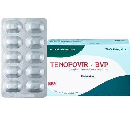 Thuốc Tenofovir-BVP điều trị và dự phòng kháng virus HIV, viêm gan B (3 vỉ x 10 viên)