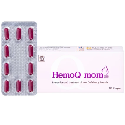 Thuốc HemoQ Mom phòng ngừa và điều trị thiếu máu (3 vỉ x 10 viên)