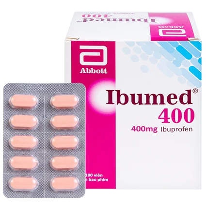 Thuốc Ibumed 400 Glomed giảm đau do cảm cúm, cảm lạnh, viêm khớp dạng thấp (10 vỉ x 10 viên)