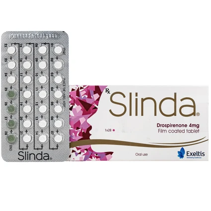 Thuốc ngừa thai hàng ngày Slinda 4mg Exeltis không chứa estrogen, dùng được cho phụ nữ cho con bú (1 vỉ x 28 viên)