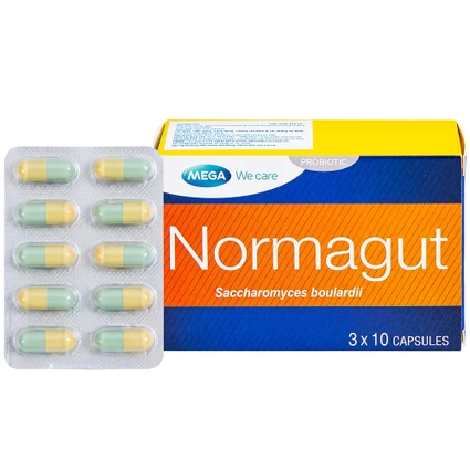 Thuốc Normagut MEGA We care cân bằng hệ vi sinh đường ruột (3 vỉ x 10 viên)
