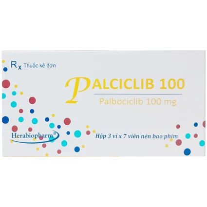 Thuốc Palciclib cap 100mg Herabiopharm điều trị ung thư vú (3 vỉ x 7 viên)