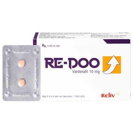 Thuốc Re-Doo 10mg Reliv điều trị rối loạn chức năng cương dương (2 vỉ x 2 viên)
