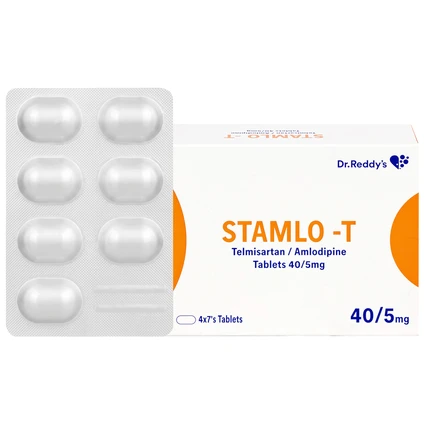 Thuốc Stamlo-T 40mg/5mg Dr.Reddy điều trị tăng huyết áp (4 vỉ x 7 viên)