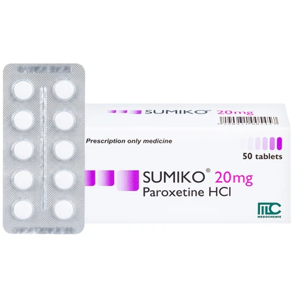 Thuốc Sumiko 20mg Medochemie điều trị bệnh trầm cảm (5 vỉ x 10 viên)