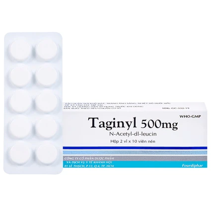 Thuốc Taginyl 500mg Thành Nam điều trị triệu chứng cơn chóng mặt (2 vỉ x 10 viên)