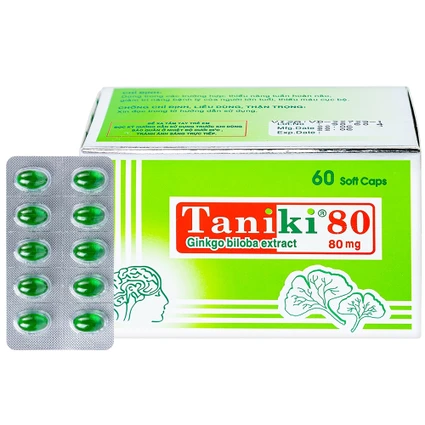 Thuốc Taniki 80 điều trị thiểu năng tuần hoàn não (60 viên)