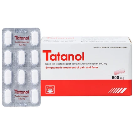 Thuốc Tatanol giảm đau, hạ sốt (10 vỉ x 10 viên)