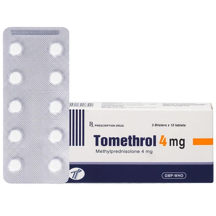 Thuốc Tomethrol 4mg điều trị rối loạn do thấp khớp ( 3 vỉ x 10 viên)