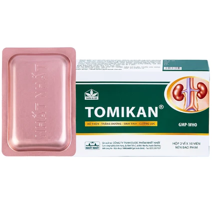 Thuốc Tomikan Nhất Nhất bổ thận, tráng dương, sinh tinh (2 vỉ x 10 viên)