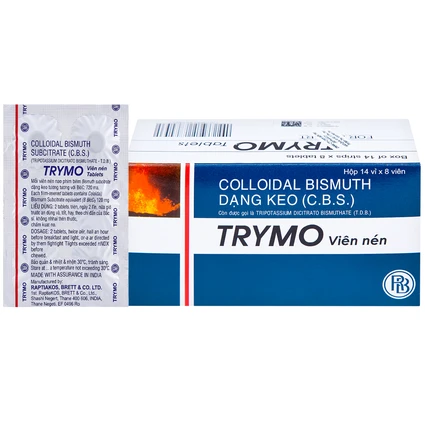 Thuốc Trymo Raptakos điều trị điều trị loét tá tràng, viêm dạ dày (14 vỉ x 8 viên)