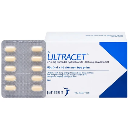 Thuốc Ultracet Janssen hỗ trợ điều trị cơn đau từ trung bình đến nặng (3 vỉ x 10 viên)