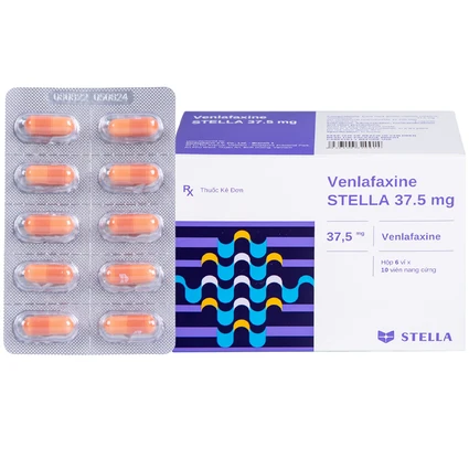 Thuốc Venlafaxine Stella 37.5mg điều trị các cơn trầm cảm nặng (6 vỉ x 10 viên)