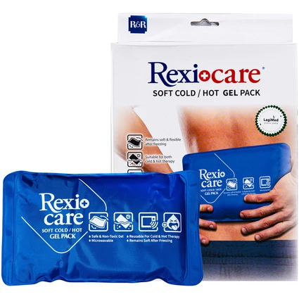 Túi chườm nóng, lạnh Rexicare gel (31x17cm) Làm giảm co thắt cơ, đau, sưng phù, bầm máy sau chấn thương, thủ thuật nha khoa, côn trùng cắn