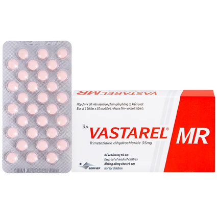Thuốc Vastarel MR Servier điều trị đau thắt ngực (2 vỉ x 30 viên)
