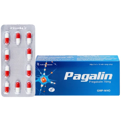 Viên nang cứng Pagalin 75mg Trường Thọ điều trị đau thần kinh, động kinh (3 vỉ x 10 viên)