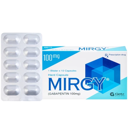 Viên nang cứng Mirgy 100mg Getz điều trị đau thần kinh, động kinh (1 vỉ x 10 viên)
