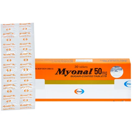 Viên nén Myonal 50mg Eisai cải thiện tăng trương lực cơ và điều trị liệt cứng (3 vỉ x 10 viên) 