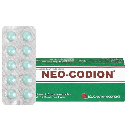 Viên nén Neo-Codion Bouchara điều trị triệu chứng ho khan (2 vỉ x 10 viên)