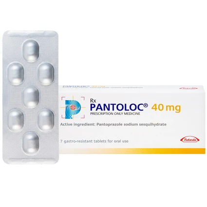 Viên nén Pantoloc 40mg Takeda điều trị viêm thực quản trào ngược (1 vỉ x 7 viên)