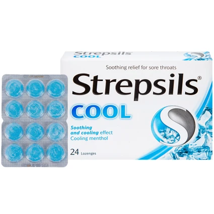 Viên ngậm Strepsils Cool Reckitt Benckiser điều trị viêm họng (2 vỉ x 12 viên)