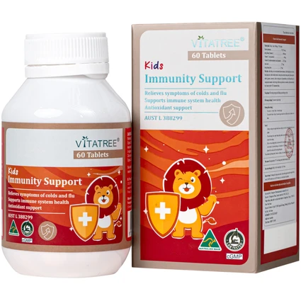 Viên nhai hỗ trợ tăng cường sức đề kháng cho trẻ Vitatree Kids Immunity Support (Hộp 60 viên)