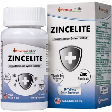 Viên uống hỗ trợ cải thiện sức đề kháng cho cơ thể ZINCELITE Vitamins For Life (Hộp 30 viên)