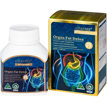 Viên uống hỗ trợ giải độc gan, tăng cường chuyển hoá chất béo, giúp giảm mỡ máu Vitatree Organ Fat Detox (Hộp 60 viên)