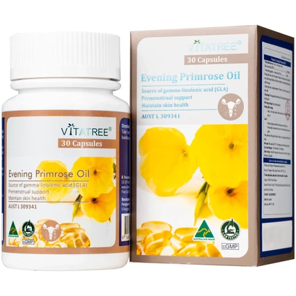Viên uống hỗ trợ giảm triệu chứng của tiền kinh nguyệt Vitatree Evening Primrose Oil (Hộp 30 viên)
