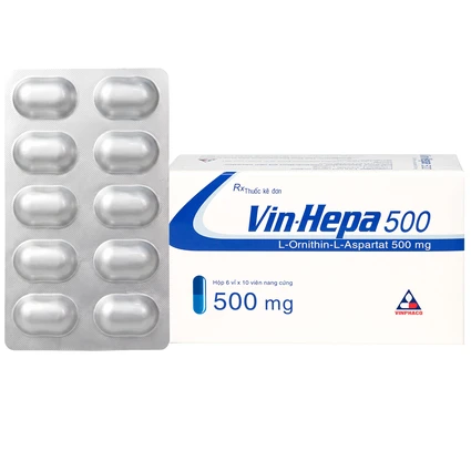 Thuốc Vin-Hepa 500 Vinphaco điều trị các bệnh lý ở gan (6 vỉ x 10 viên)