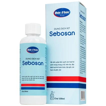Xịt ngoài da làm sạch ký sinh trùng 100ml Sebosan Đức Phúc 