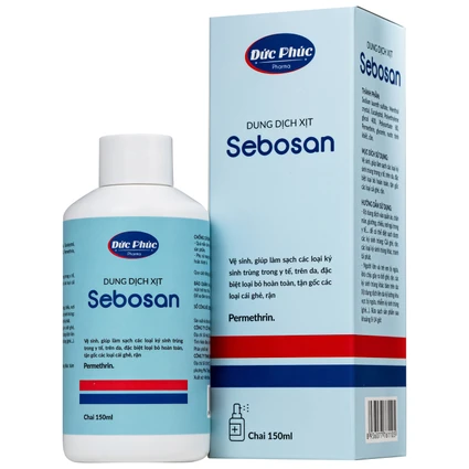 Xịt ngoài da làm sạch ký sinh trùng 150ml Sebosan Đức Phúc