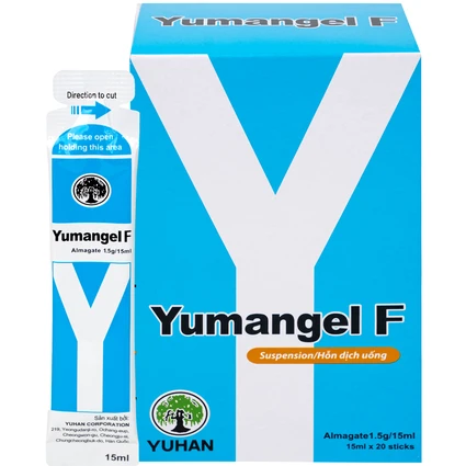 Hỗn dịch uống Yumangel F Yuhan kháng acid và cả thiện loét dạ dày - tá tràng (20 gói x 15ml)