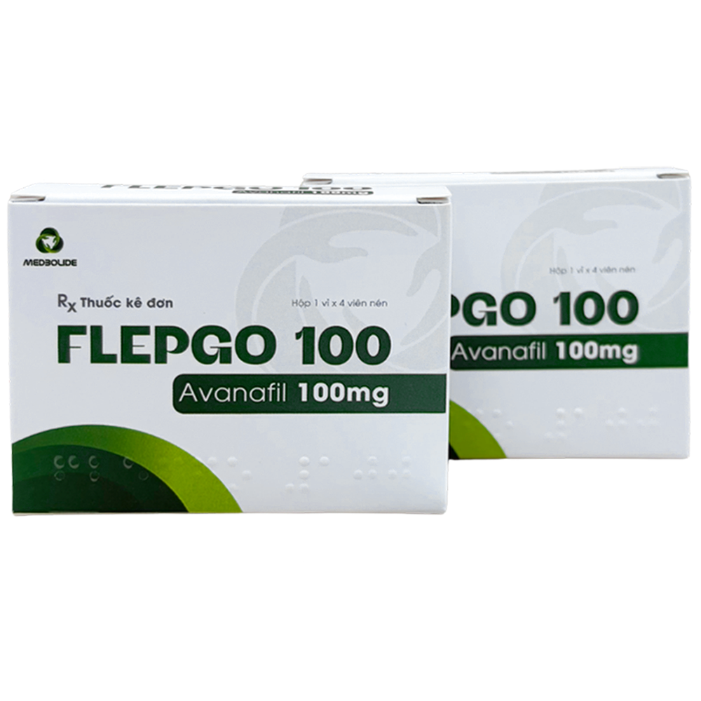 Hình ảnh Thuốc Flepgo 100mg Điều trị rối loạn cương dương ở nam giới trưởng thành (1 vỉ x 4 viên)