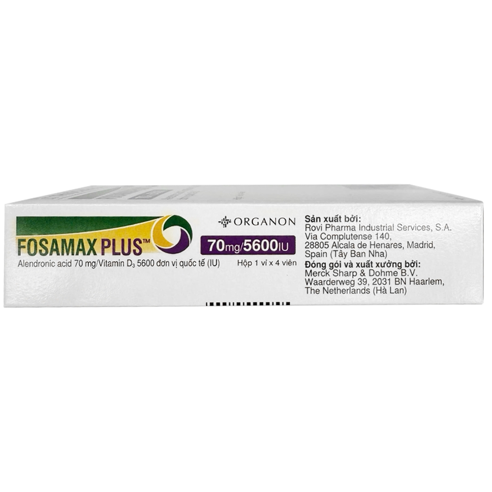 Hình ảnh Thuốc Fosamax Plus 70mg/5600IU Organon điều trị loãng xương (1 vỉ x 4 viên)