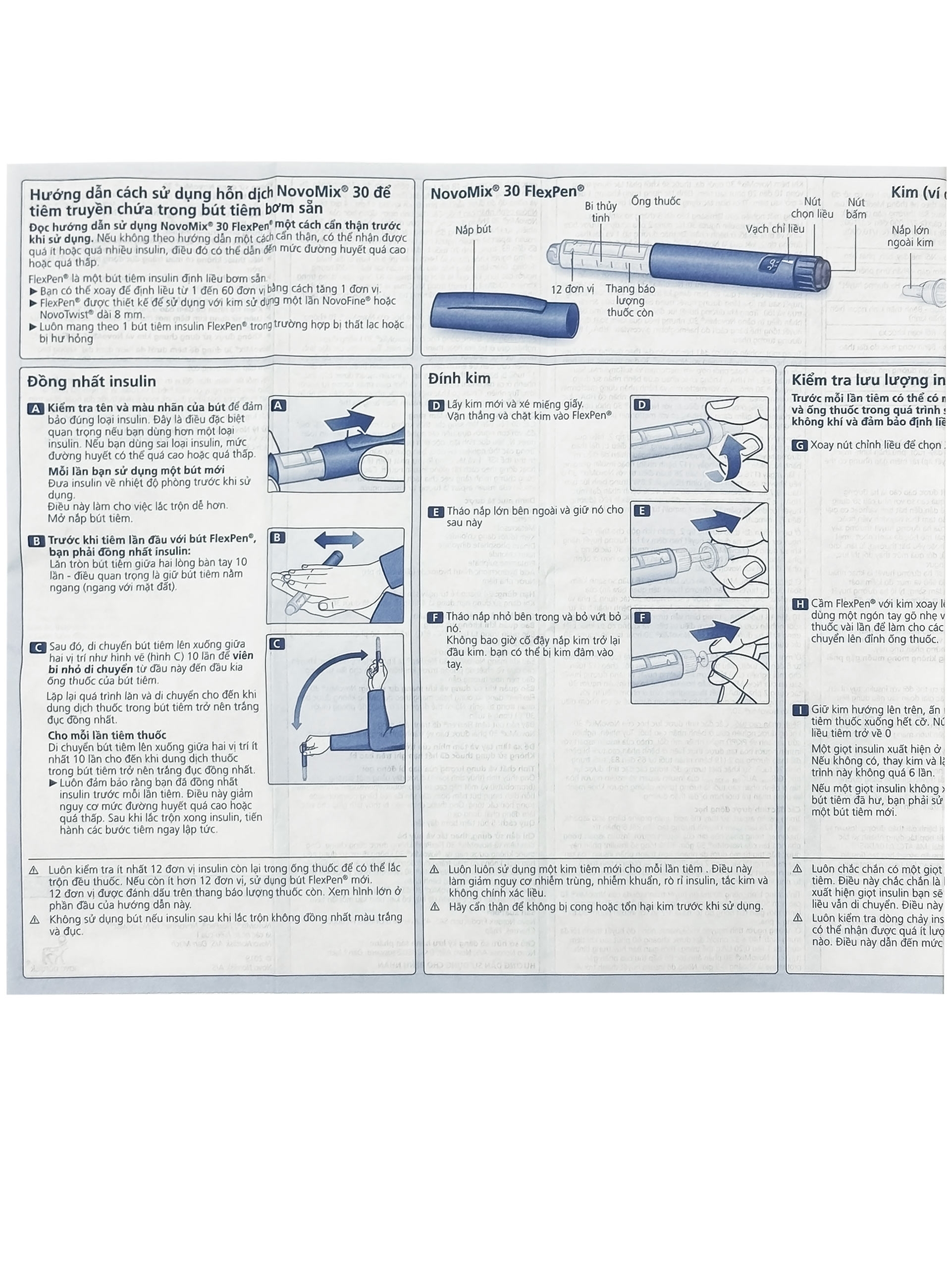Hình ảnh Bút tiêm NovoMix 30 FlexPen Novo Nordisk điều trị đái tháo đường (5 cây x 3ml)