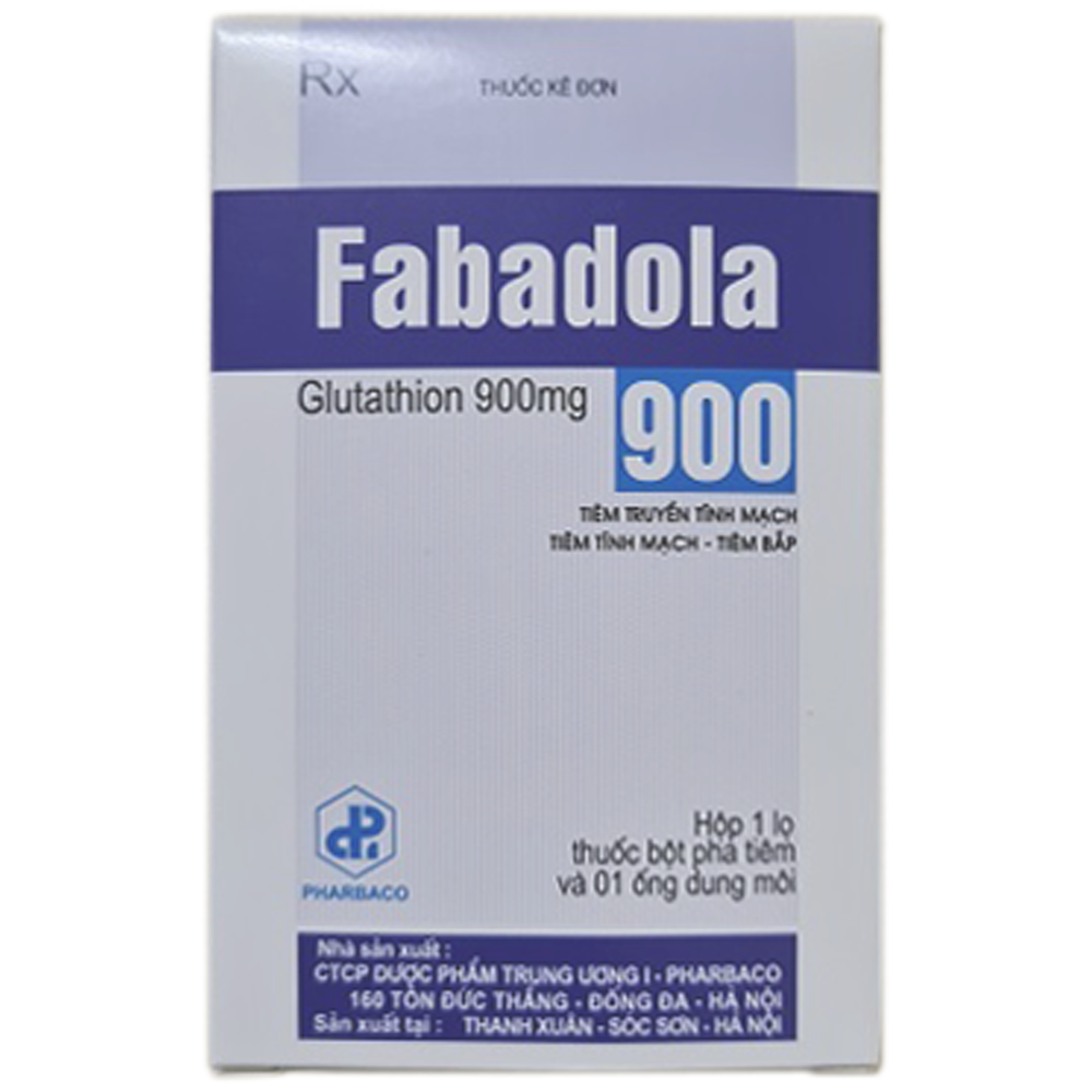 Hình ảnh Thuốc tiêm truyền Fabadola 900 Pharbaco giảm độc tính do xạ trị, hóa chất điều trị ung thư (1 lọ bột x 1 ống dung môi)