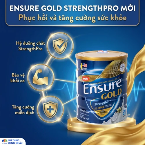 Sữa Dinh Dưỡng Y Học Cho Người Lớn Tuổi Ensure Gold Vani (Lon 850g)